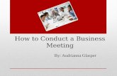 How to conduct a business meeting