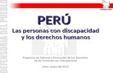 Perú: Las personas con discapacidad y los derechos humanos