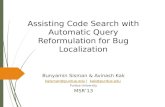 Assisting Code Search with Automatic Query Reformulation for Bug Localization