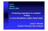 Construing Experience in Academic Writing: A Cross-Disciplinary Corpus-Based Study