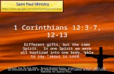 Pentecost -  Second Reading: First Corinthians 12:3-7, 12-13 -