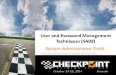 SA02 - User and Password Management Techniques