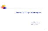 Role of top managers