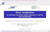 LocFaults, a bounded constraint-based approach to aid for error localization