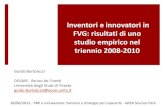 Inventori e innovatori in FVG: risultati di uno studio empirico nel triennio 2008-2010