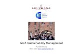 Präsentation mba sustainability management