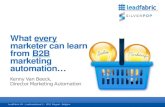 What every marketer can learn from B2B marketing automation - DMF 2013