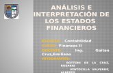 Análisis e interpretación de los estados  financieros