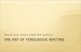 The Art Of Persuasive Writing