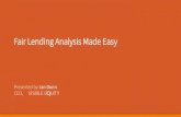 Fair Lending Testing and Analysis - Made Easy
