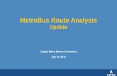 MetroBus Route Analysis Update (Spring 2011)