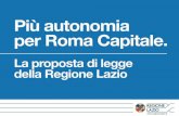 Regione Lazio: più autonomia per Roma Capitale - Giunta Zingaretti