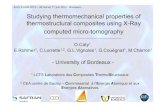 Studying thermomechanical properties of thermostructural composites using X-ray microcomputed tomography