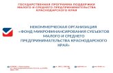 презентация фонд микрофинансирования субъекто МСБ Краснодарского края