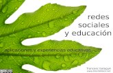 REDES SOCIALES Y LA EDUCACION