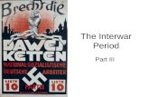 Topic 8: Interwar period (part 3)