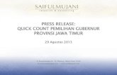 Smrc press release quick count jatim 29 agustus 2013
