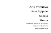 Mapas de categorías arte primitivo, egipcio y griego.