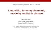 Pyž, Gražina „Lietuviškų fonemų dinaminių modelių analizė ir sintezė“