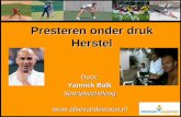 Performing under pressure and recovery (Dutch) Zaanstad