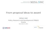 From Proposal Ideas to Award