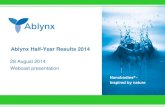 Ablynx Financial Presentation Half Year Results 2014