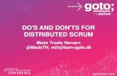 Do's and don'ts for distributed scrum