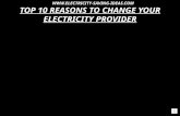 Top 10 reasons to change your electricity provider