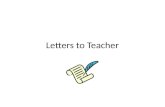 Letters to teacher