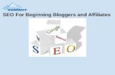 SEO for Beginning Bloggers and Affiliate Marketers