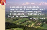 Gmina Brzeźnica - Podsumowanie roku  2012