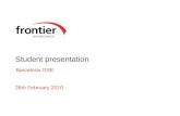 GSE Consulting Day 2010: Frontier Economics