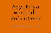 Akber Depok 18 Mei 2013 : "Asyik Menjadi Volunteer" w/ Ainun Chomsun @pasarsapi