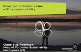 From Sustainability Trends and Labelling - to Real Business Actions and Value Insights - Novozymes - Claus Pedersen/Denmark - Head of Corporate Sustainability
