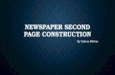 Newspaper second page construction
