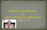 Interment pictures  maria martinez