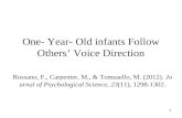 One year -old infants follow others' voice direction