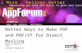 Better ways to make PDF and PDF/VT for direct mailing
