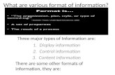 Information formats from internet by bijay