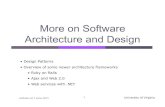 More on Software Architecture and Design
