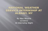 Max Wiosna - NWS WFO Albany, NY Internship