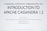 Cassandra Community Webinar  - Introduction To Apache Cassandra 1.2