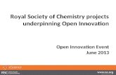 Royal Society of Chemistry projects underpinning open innovation