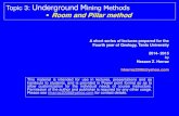 Room and Pillar Mining Method