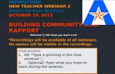 Building Classroom Community: UT Arlington New Teacher Webinar