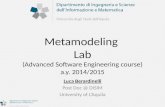 Metamodeling - Advanced Software Engineering Course 2014/2015