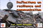 Reflections on Resilience and Communitation
