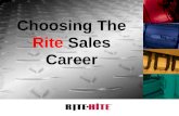 The Rite Sales Career