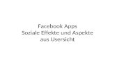 Facebook Apps - Soziale Effekte aus Usersicht