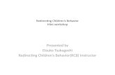 Redirecting Children's Behavior Mini-Workshop 5/22/2014